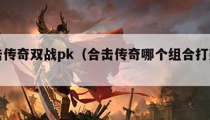 合击传奇双战pk（合击传奇哪个组合打架厉害）